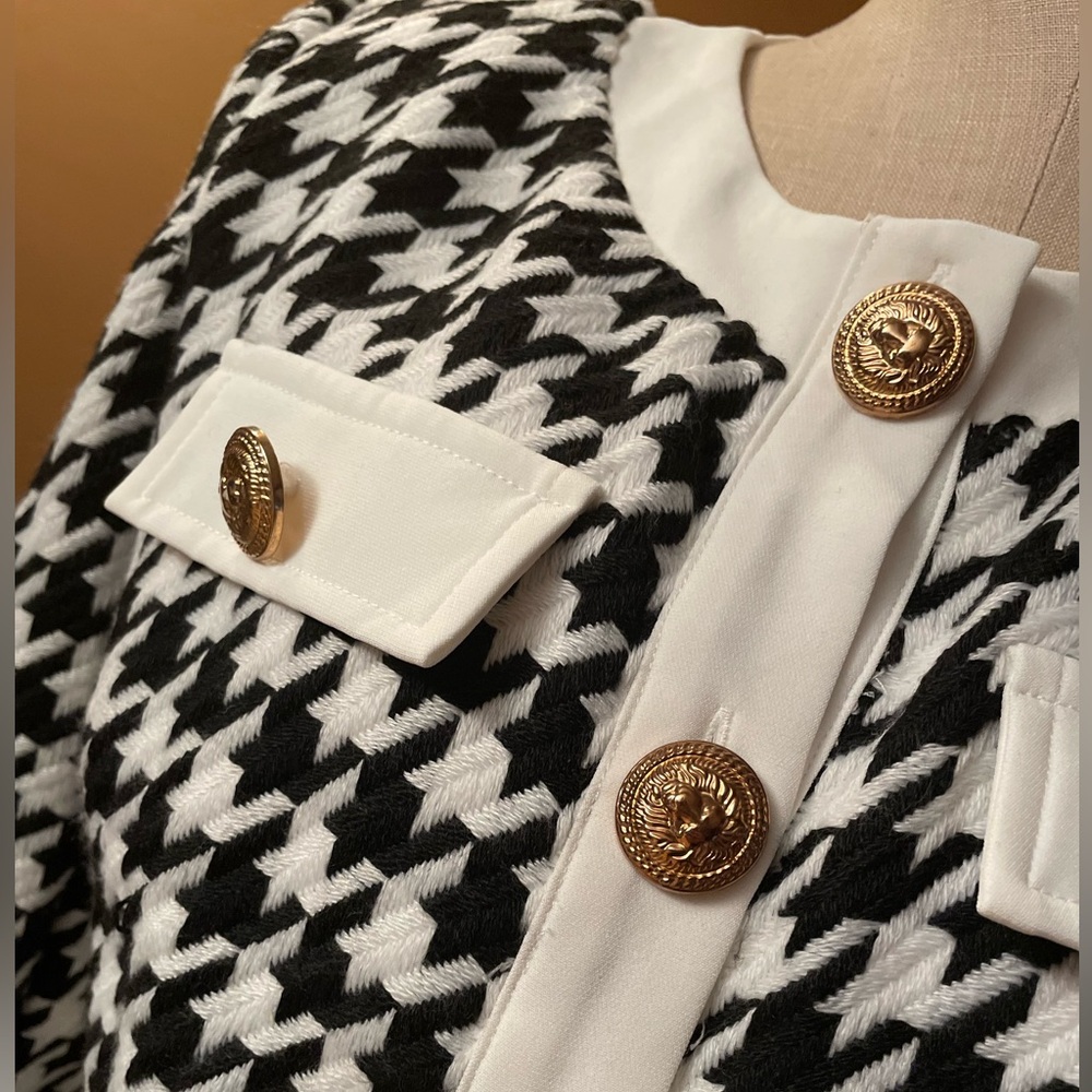 Houndstooth Knitted Skirt Set - Picture 6 of 8